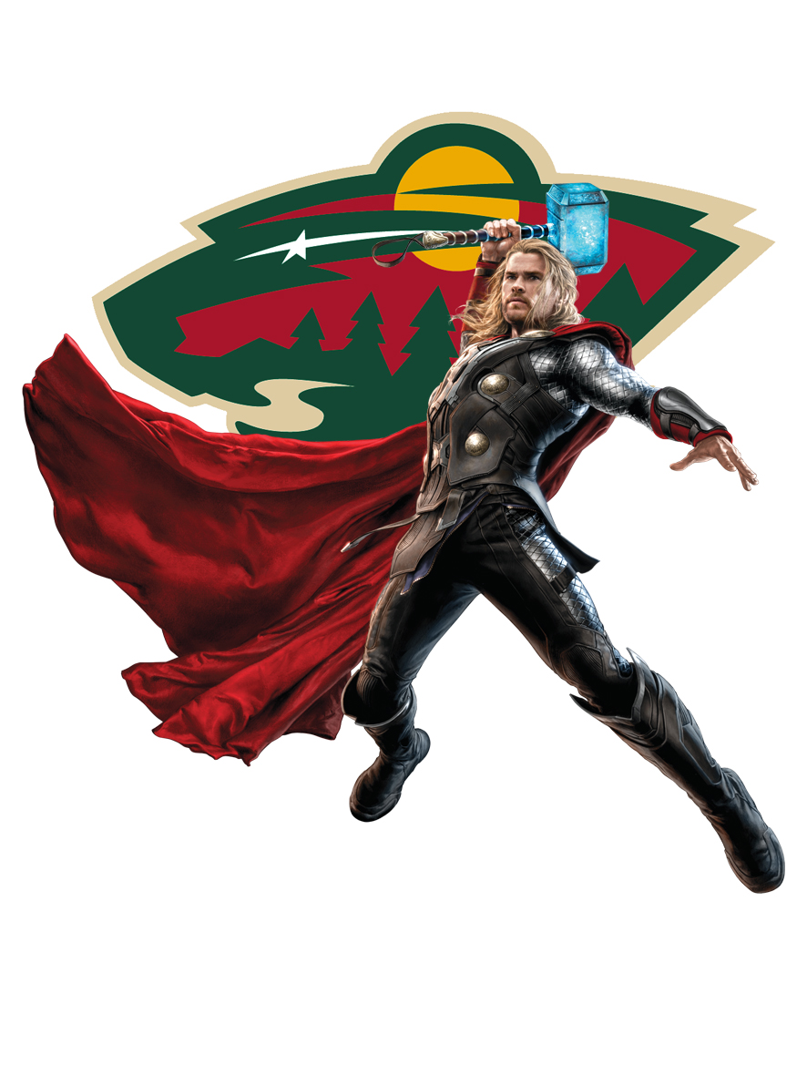 Minnesota Wild Thor Logo vinyl decal